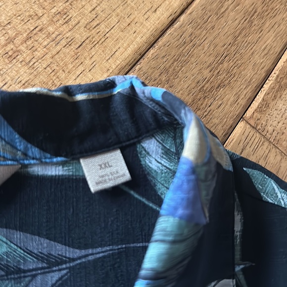 Men’s Paradise Collection XXL Hawaiian print floral 100% washable silk button - Picture 7 of 9